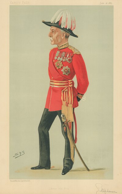 Generaal Sir Frederick Charles Arthur Stephenson, Lieve oude Ben, 18 juni 1887, Vanity Fair cartoon door Leslie Matthew Ward