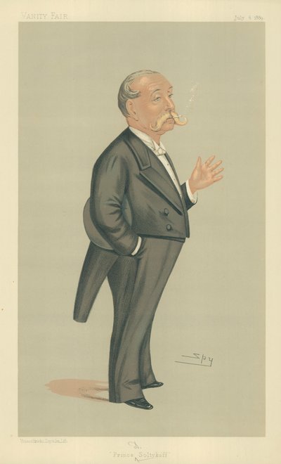 HSH Prins Demtrey Soltykoff, Prins Soltykoff, 6 juli 1889, Vanity Fair cartoon door Leslie Matthew Ward