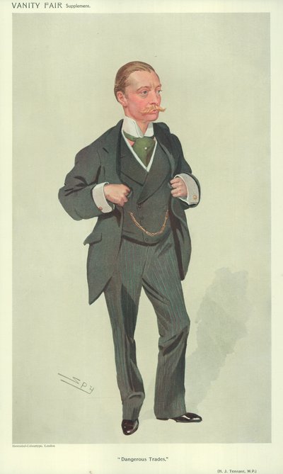 Harold J Tennant, MP, Gevaarlijke Beroepen, Vanity Fair cartoon door Leslie Matthew Ward