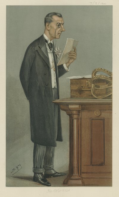 Joseph Chamberlain (kleur litho) door Leslie Matthew Ward