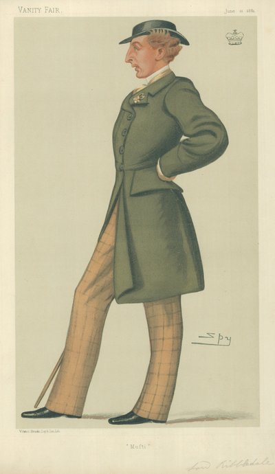 Lord Ribblesdale, Mufti, 11 juni 1881, Vanity Fair cartoon door Leslie Matthew Ward