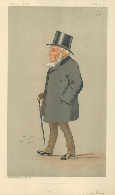 Lord Thring, Hij heeft geschreven over bedrijven, 29 juni 1893, Vanity Fair cartoon door Leslie Matthew Ward