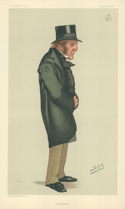 Lord Tollemache, Cheshire, 30 april 1881, Vanity Fair cartoon door Leslie Matthew Ward