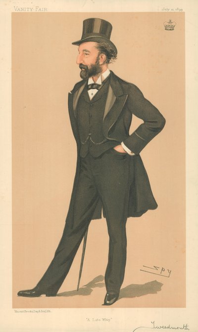 Lord Tweedmouth, Een late zweep, 12 juli 1894, Vanity Fair cartoon door Leslie Matthew Ward