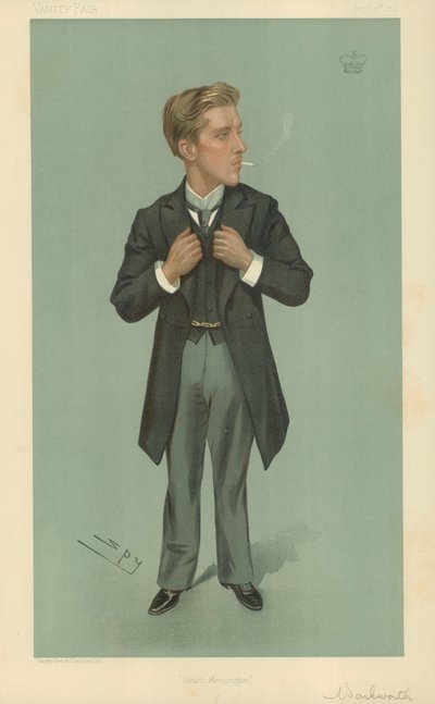 Lord Warkworth, South Kensington, 2 september 1897, Vanity Fair cartoon door Leslie Matthew Ward