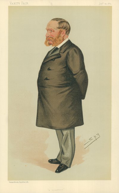 De heer Charles Henry Wilson, een squatter, 24 januari 1885, Vanity Fair cartoon door Leslie Matthew Ward