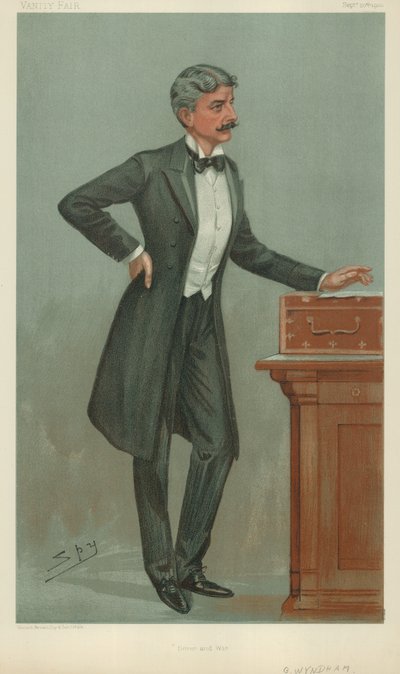 Mr George Wyndham, Dover en oorlog, 20 september 1900, Vanity Fair cartoon door Leslie Matthew Ward
