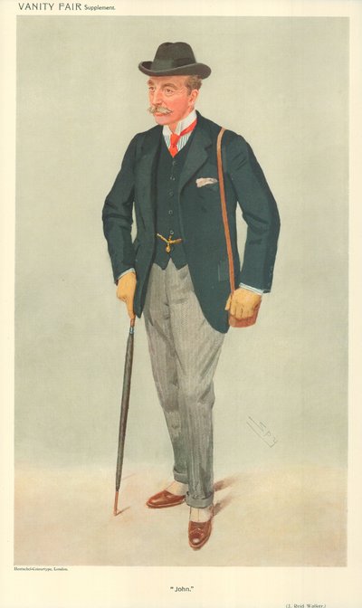 Mr J Reid Walker, John, 12 mei 1909, Vanity Fair cartoon door Leslie Matthew Ward