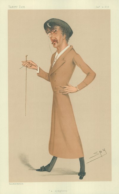 Mr James Abbott McNeill Whistler, Vanity Fair cartoon door Leslie Matthew Ward