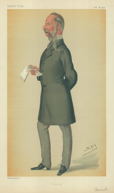 Mr John Tenniel, Punch, 26 oktober 1878, Vanity Fair cartoon door Leslie Matthew Ward
