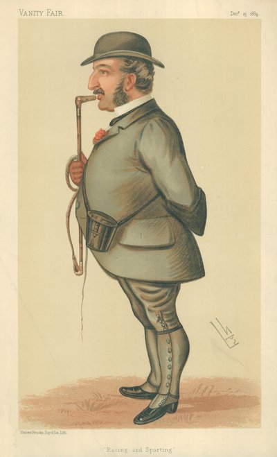 De heer Leopold de Rothschild, Racing and sporting, 13 december 1884, Vanity Fair cartoon door Leslie Matthew Ward