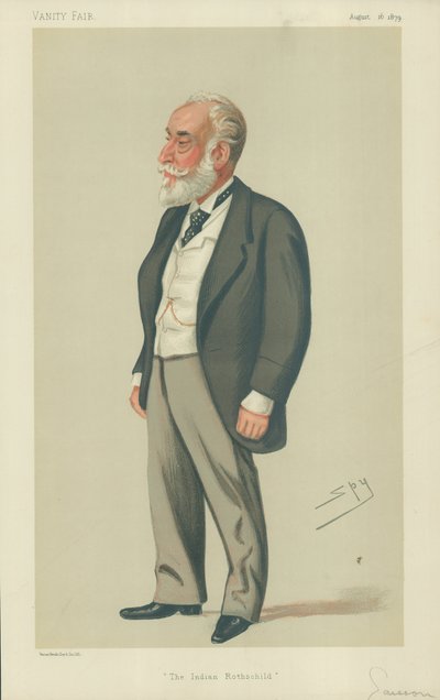Sir Albert Abdallah David Sassoon, De Indiase Rothschild, 16 augustus 1879, Vanity Fair cartoon door Leslie Matthew Ward