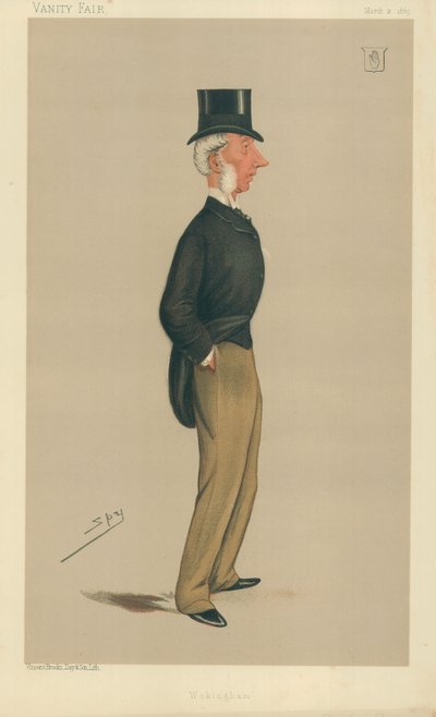 Sir George Russell, Wokingham, 2 Maart 1889, Vanity Fair cartoon door Leslie Matthew Ward