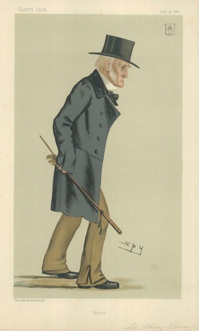 Sir Harry Verney, Bucks, 15 juli 1882, Vanity Fair cartoon door Leslie Matthew Ward