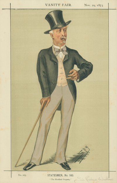 Sir Richard Wallace, Het Hertford-eigendom, 29 november 1873, Vanity Fair cartoon door Leslie Matthew Ward