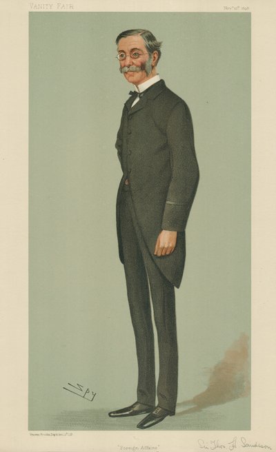 Sir Thomas Henry Sanderson, Buitenlandse Zaken, 10 november 1898, Vanity Fair cartoon door Leslie Matthew Ward