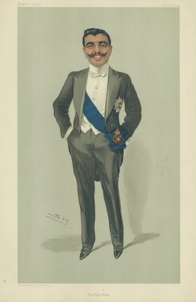 De Aga Khan, 10 november 1904, Vanity Fair cartoon door Leslie Matthew Ward