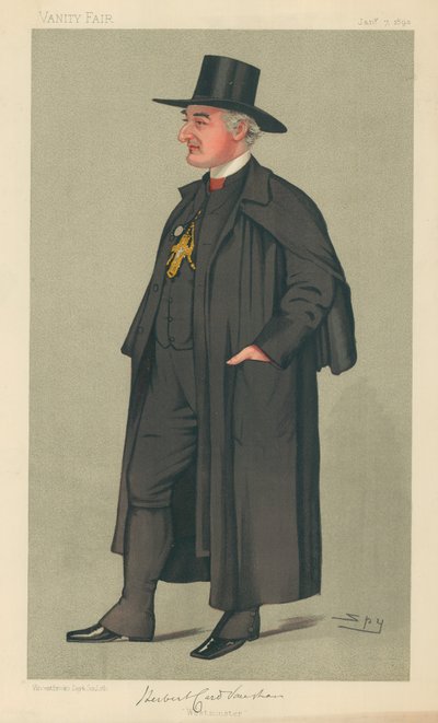 De bisschop van Westminster, Westminster, 7 januari 1893, Vanity Fair cartoon door Leslie Matthew Ward