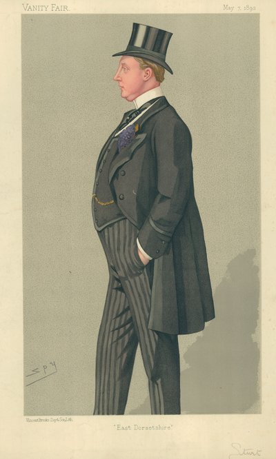 De Hon Humphrey Sturt, East Dorsetshire, 7 mei 1892, Vanity Fair cartoon door Leslie Matthew Ward