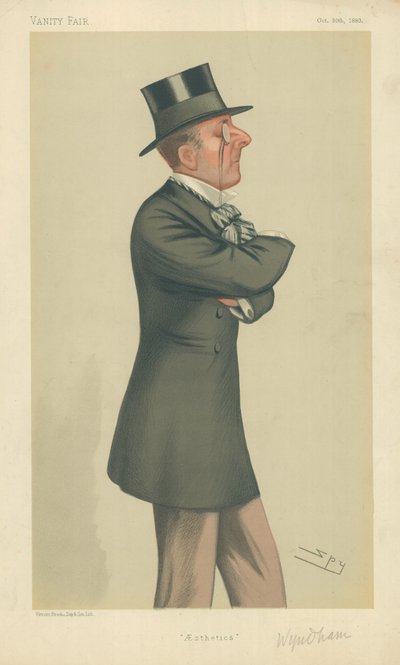 De Eerwaarde Percy Scawen Wyndham, Esthetiek, 30 oktober 1880, Vanity Fair cartoon door Leslie Matthew Ward
