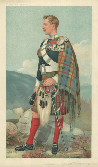 De Markies van Tullibardine, Scottish Horse, 23 maart 1905, Vanity Fair cartoon door Leslie Matthew Ward