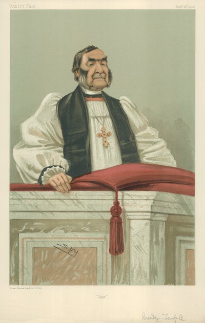 De eerwaarde Frederick Temple, de aartsbisschop van Canterbury, 11 september 1902, Vanity Fair cartoon door Leslie Matthew Ward