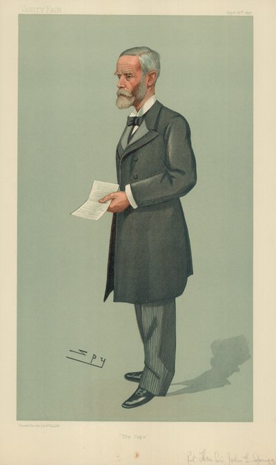 De zeer eerbiedwaardige Sir John Gordon Sprigg, De Kaap, 16 september 1897, Vanity Fair cartoon door Leslie Matthew Ward