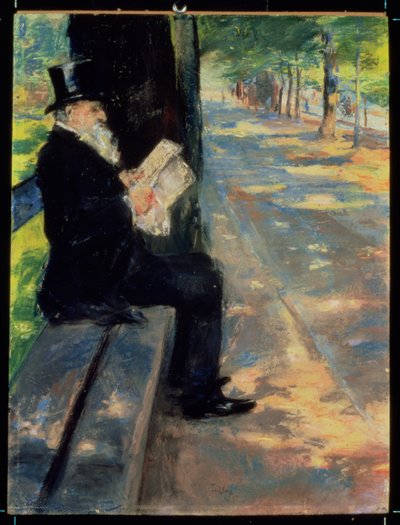 Heer in een dierentuin, ca. 1900 door Lesser Ury