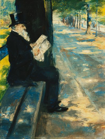Heer in het park, c.1900 door Lesser Ury
