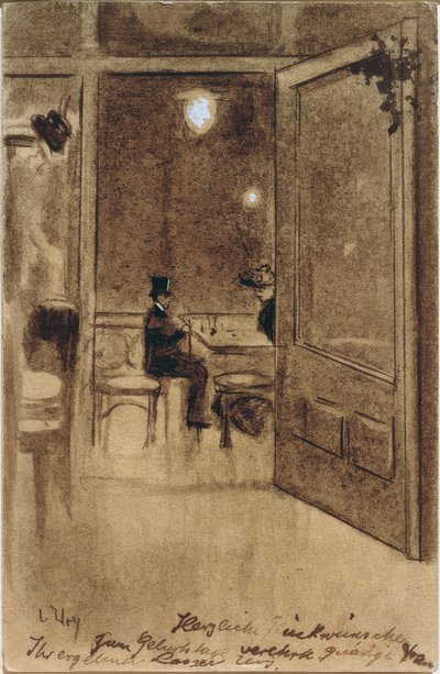 Zaal Café Bauer door Lesser Ury