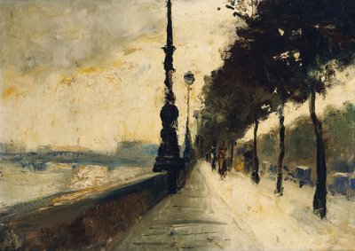 De Oeverdijk, Londen, 1926 door Lesser Ury