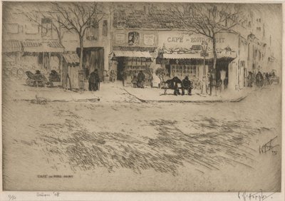 Cafe du Rond Point door Lester George Hornby