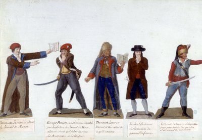 Kartonfiguren van de Franse Revolutie door Lesueur Brothers