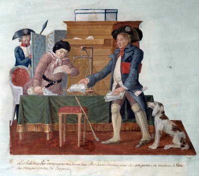 Franse revolutie: de inwoners van het platteland verkochten hun voedsel voor assignaten, die ze vervolgens in Parijs voor geld inwisselden door Lesueur Brothers