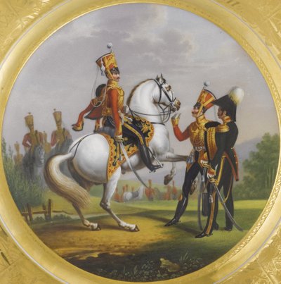 Hoofd Officier en Onder Officier van het Levenswacht Hussar Regiment door Lev Alexandrovich Belousov