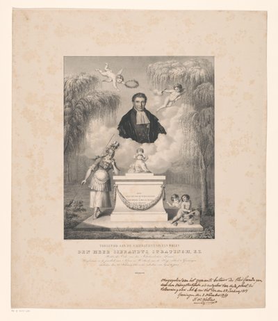 Portret van Sibrandus Stratingh door Levi Michiel Bendix