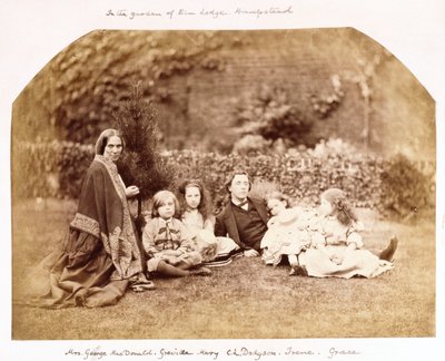 Portret van de familie MacDonald met Lewis Carroll, 1863 door Lewis Carroll
