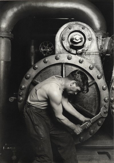 Krachtcentrale Monteur door Lewis Wickes Hine
