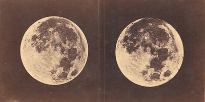 Volle Maan: De Linker Maan werd Gefotografeerd op 2 juni 1871. De Rechter Maan werd Gefotografeerd... door Lewis Morris Rutherfurd