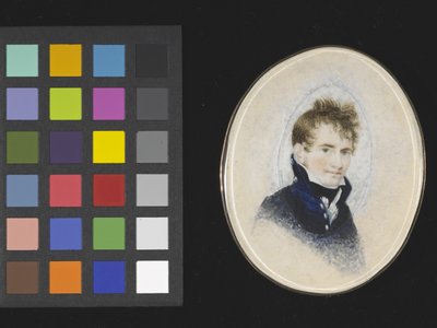 Portret van Paul Peckham, circa 1810-1820 door Lewis Peckham