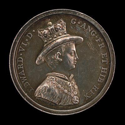 Edward VI, 1537-1553, Koning van Engeland 1547 Medaille voor de School van Christ