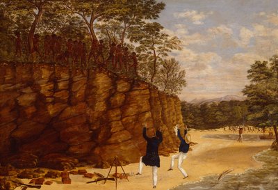 Landmeetploeg aan de Noordwestkust van Australië door Lewis Roper Fitzmaurice