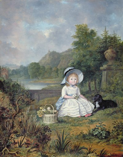 Portret van Miss Elizabeth Heathcote (olieverf op doek) door Lewis Vaslet