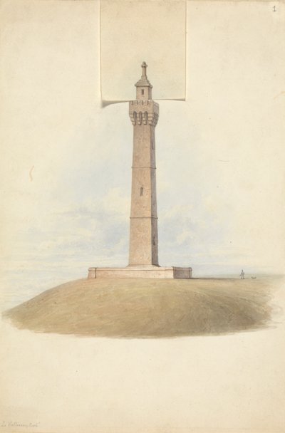 Variantontwerpen voor het Somerset-monument: Elevatie door Lewis Vulliamy