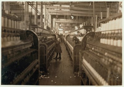 Kind spinner in Mollahan Cotton Mills, Newberry, South Carolina, 1908 door Lewis Wickes Hine