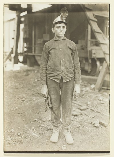 Chauffeur in kolenmijn in Pennsylvania door Lewis Wickes Hine