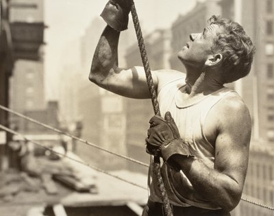 Empire State (De hijser) door Lewis Wickes Hine