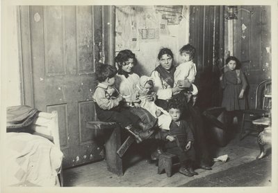Italiaanse familie, Chicago door Lewis Wickes Hine