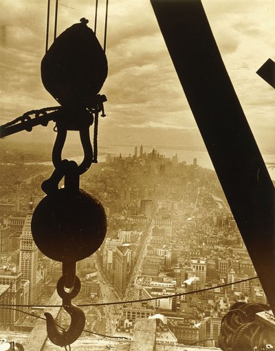 New York City vanaf het Empire State Building, 1931 door Lewis Wickes Hine