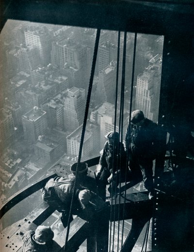 De laatste stadia van de Mast, de straat ligt ongeveer een kwart mijl lager, c1931 door Lewis Wickes Hine